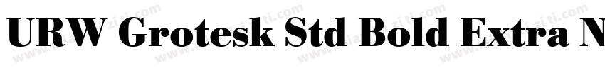 URW Grotesk Std Bold Extra Narrow字体转换